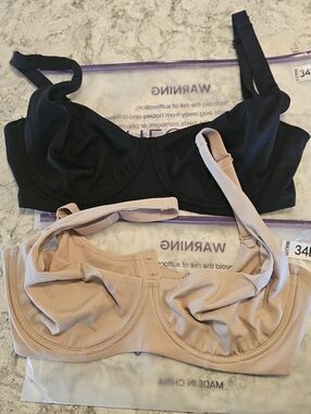 NWT SheCurve Unlined Underwire Support Seamless Balconette Bras 34 DDD/F